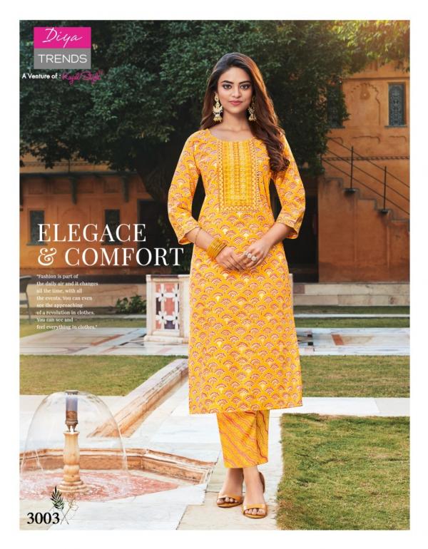 Goldy Vol 3 By Diya Trends Fancy Kurti With Bottom Collection